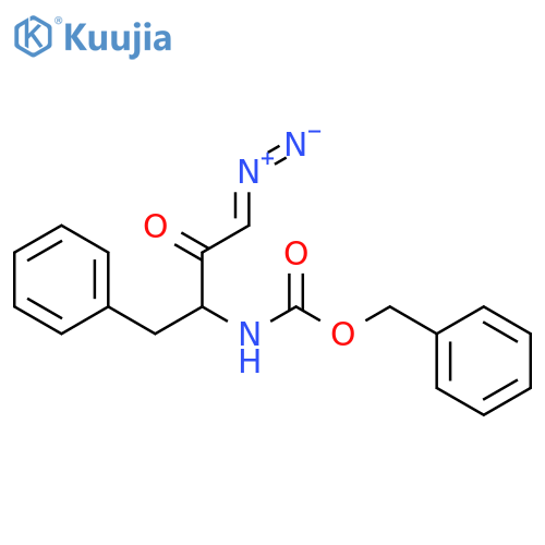 Carbamic acid, N-[3-diazo-2-oxo-1-(phenylmethyl)propyl]-, phenylmethyl ester structure