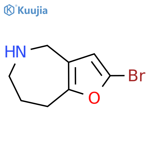 2-bromo-4H,5H,6H,7H,8H-furo3,2-cazepine structure