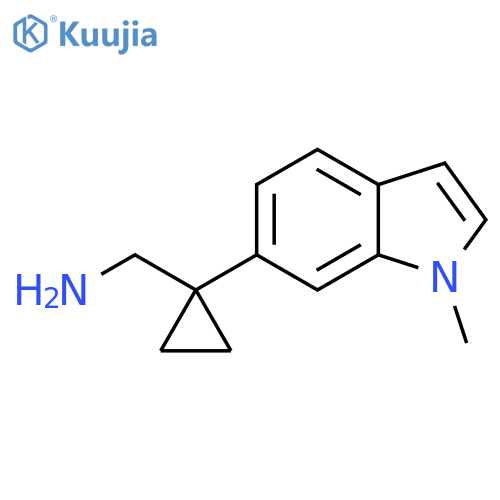 1-(1-methyl-1H-indol-6-yl)cyclopropylmethanamine structure