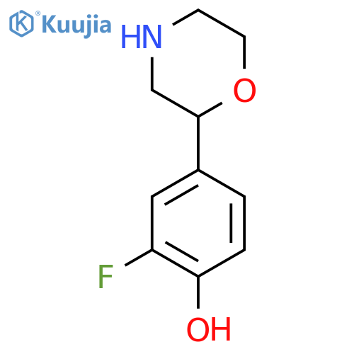 2-fluoro-4-(morpholin-2-yl)phenol structure