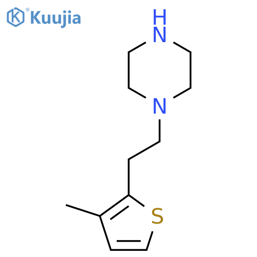 1-2-(3-methylthiophen-2-yl)ethylpiperazine structure