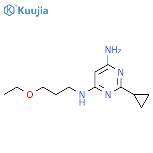 2-cyclopropyl-N4-(3-ethoxypropyl)pyrimidine-4,6-diamine structure