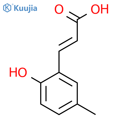 (2E)-3-(2-hydroxy-5-methylphenyl)prop-2-enoic acid structure