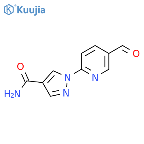 1-(5-Formylpyridin-2-yl)-1H-pyrazole-4-carboxamide structure