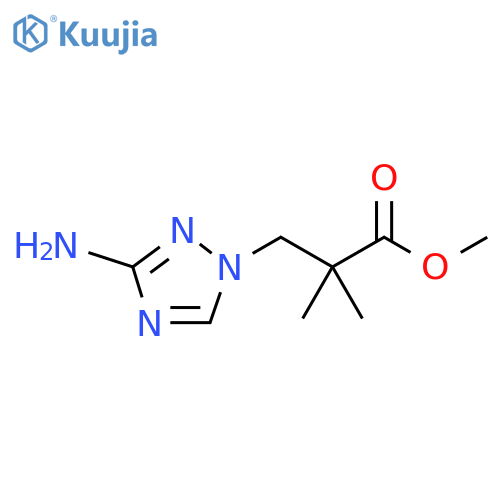 methyl 3-(3-amino-1H-1,2,4-triazol-1-yl)-2,2-dimethylpropanoate structure