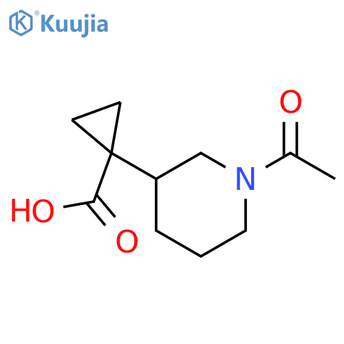 1-(1-acetylpiperidin-3-yl)cyclopropane-1-carboxylic acid structure