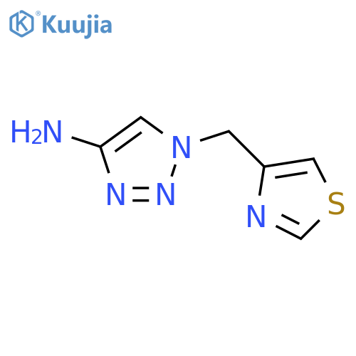 1-(1,3-thiazol-4-yl)methyl-1H-1,2,3-triazol-4-amine structure