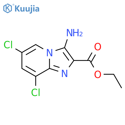 ethyl 3-amino-6,8-dichloroimidazo1,2-apyridine-2-carboxylate structure