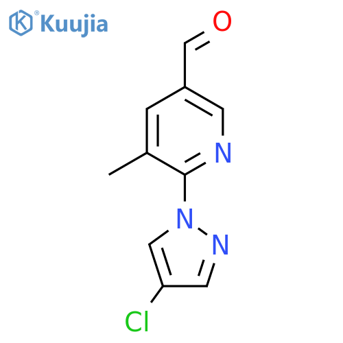6-(4-Chloro-1h-pyrazol-1-yl)-5-methylpyridine-3-carbaldehyde structure