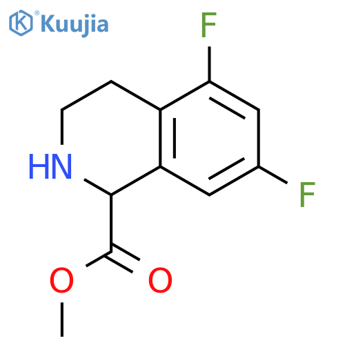 methyl 5,7-difluoro-1,2,3,4-tetrahydroisoquinoline-1-carboxylate structure