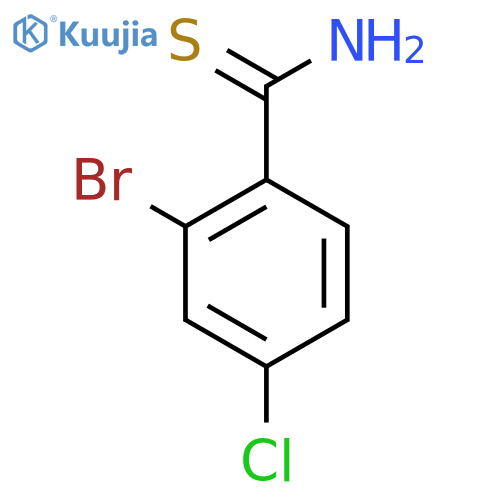 2-bromo-4-chlorobenzene-1-carbothioamide structure