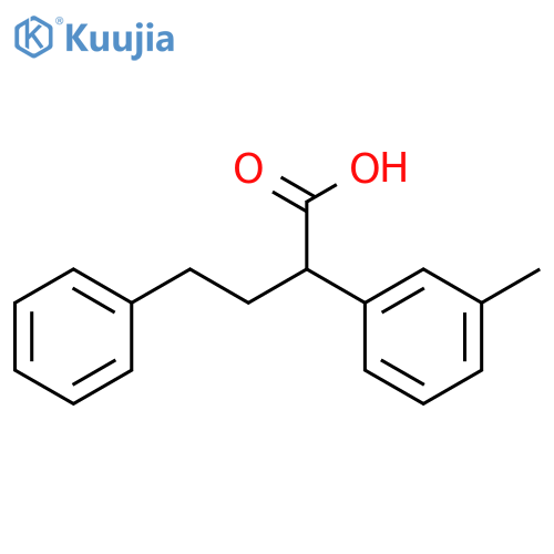 2-(3-methylphenyl)-4-phenylbutanoic acid structure