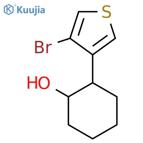2-(4-Bromothiophen-3-yl)cyclohexan-1-ol structure