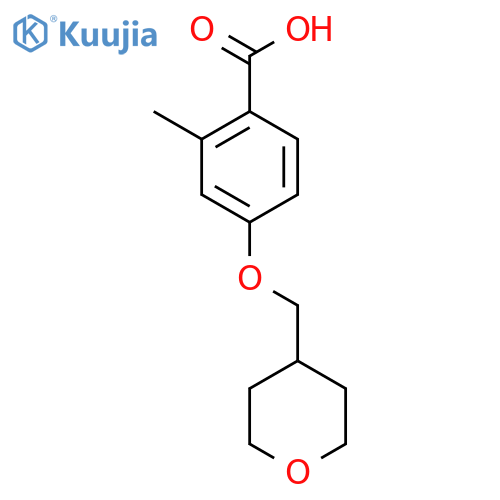 2-Methyl-4-[(oxan-4-yl)methoxy]benzoic acid structure