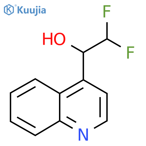 2,2-difluoro-1-(quinolin-4-yl)ethan-1-ol structure