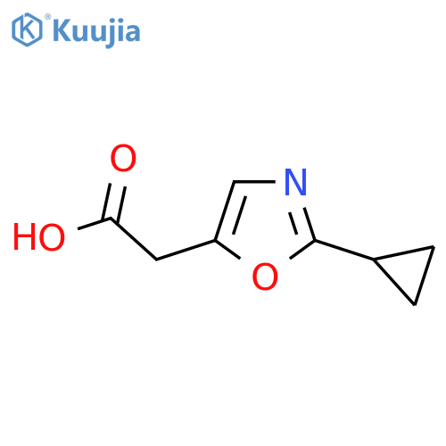 2-(2-Cyclopropyl-1,3-oxazol-5-yl)acetic acid structure