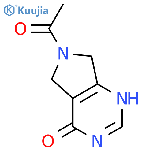 4H-Pyrrolo[3,4-d]pyrimidin-4-one,6-acetyl-3,5,6,7-tetrahydro- structure