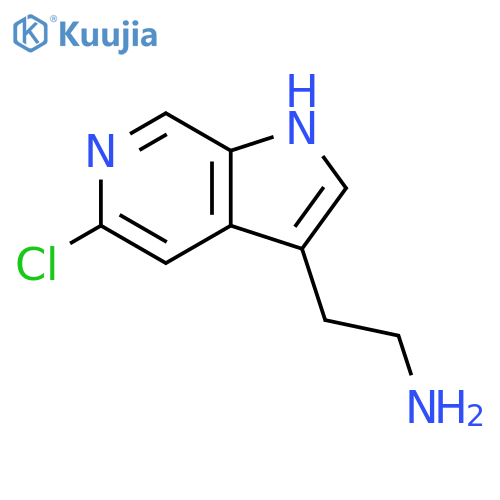 2-{5-chloro-1H-pyrrolo2,3-cpyridin-3-yl}ethan-1-amine structure