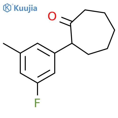 Cycloheptanone, 2-(3-fluoro-5-methylphenyl)- structure