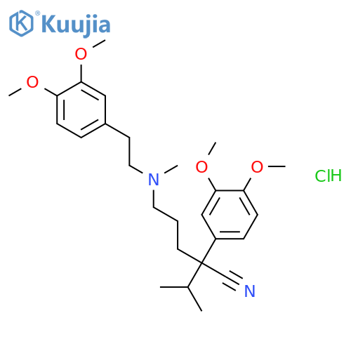 Verapamil hydrochloride structure