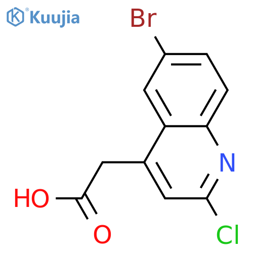 4-Quinolineacetic acid, 6-bromo-2-chloro- structure