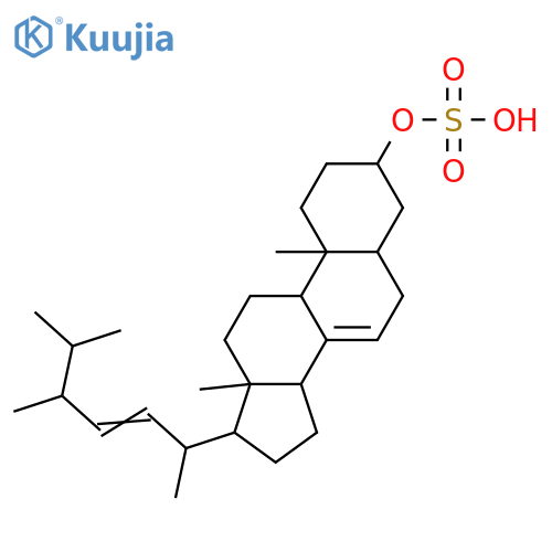 Ergosta-7,22-dien-3-ol; (3β,5α,22E,24R)-form, 3-O-Sulfate structure
