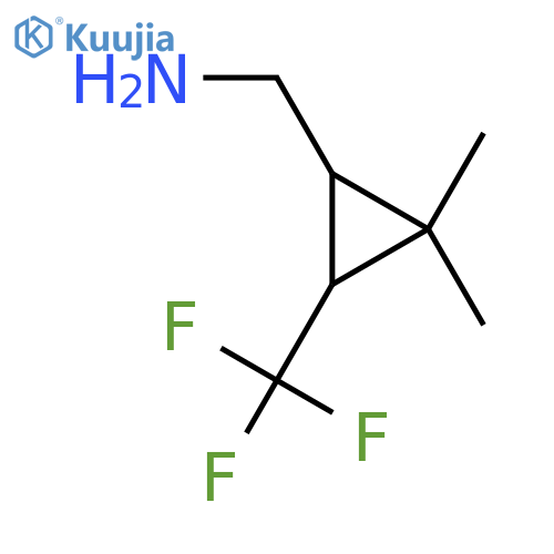 2,2-dimethyl-3-(trifluoromethyl)cyclopropylmethanamine structure