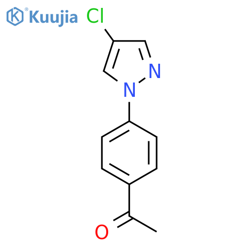 1-4-(4-chloro-1H-pyrazol-1-yl)phenylethan-1-one structure