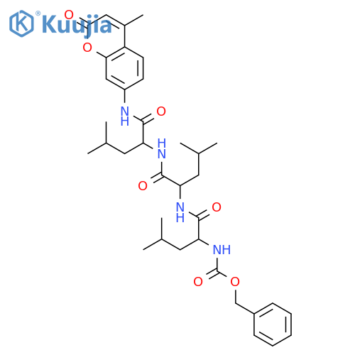 L-Leucinamide,N-[(phenylmethoxy)carbonyl]-L-leucyl-L-leucyl-N-(4-methyl-2-oxo-2H-1-benzopyran-7-yl)- structure