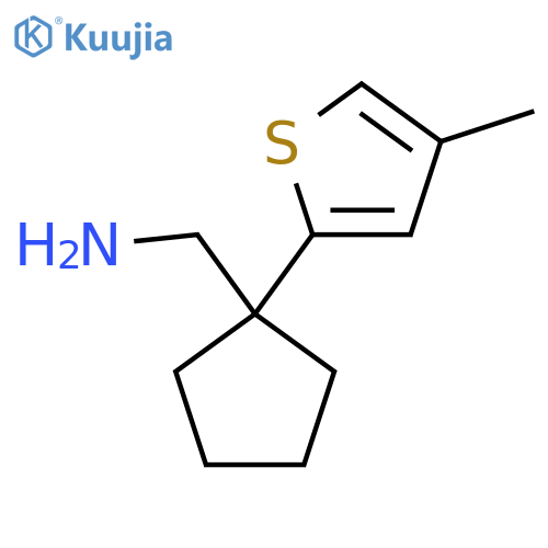 1-(4-methylthiophen-2-yl)cyclopentylmethanamine structure