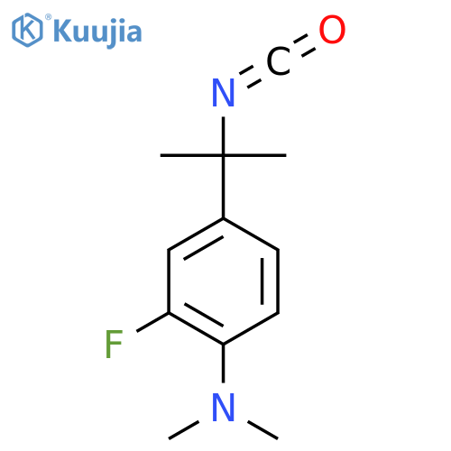 2-fluoro-4-(2-isocyanatopropan-2-yl)-N,N-dimethylaniline structure