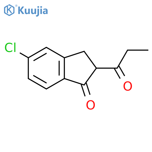 5-Chloro-2-propanoyl-2,3-dihydro-1h-inden-1-one structure