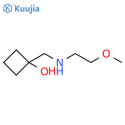 1-{[(2-methoxyethyl)amino]methyl}cyclobutan-1-ol structure