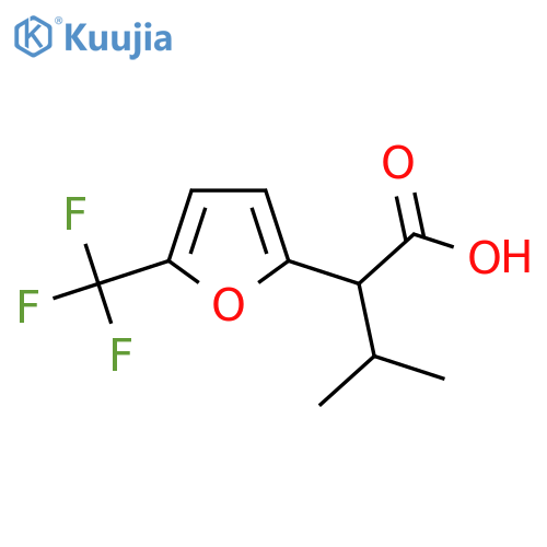 3-methyl-2-5-(trifluoromethyl)furan-2-ylbutanoic acid structure