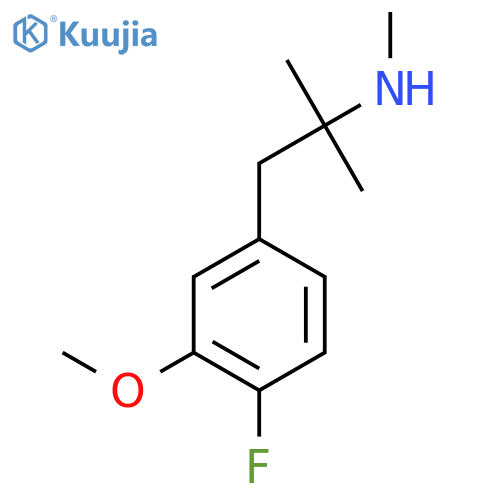 1-(4-fluoro-3-methoxyphenyl)-2-methylpropan-2-yl(methyl)amine structure