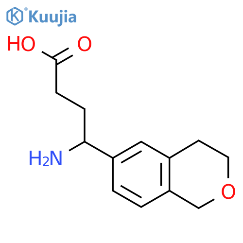 4-amino-4-(3,4-dihydro-1H-2-benzopyran-6-yl)butanoic acid structure