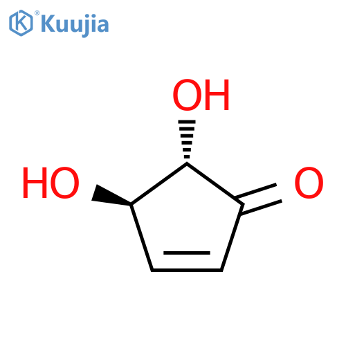 2-Cyclopenten-1-one, 4,5-dihydroxy-, (4R,5S)-rel- structure