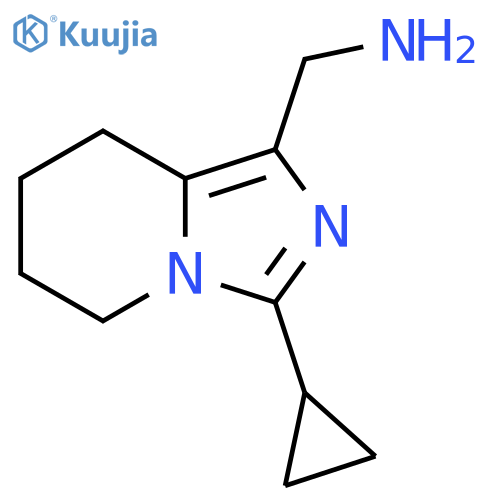 (3-Cyclopropyl-5,6,7,8-tetrahydroimidazo[1,5-a]pyridin-1-yl)methanamine structure
