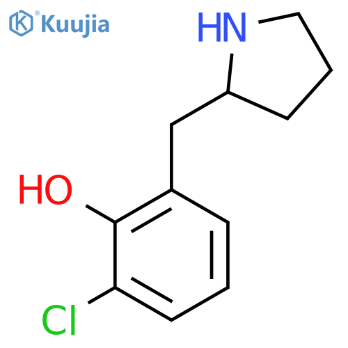 2-chloro-6-(pyrrolidin-2-yl)methylphenol structure