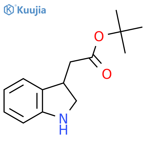 tert-butyl 2-(2,3-dihydro-1H-indol-3-yl)acetate structure