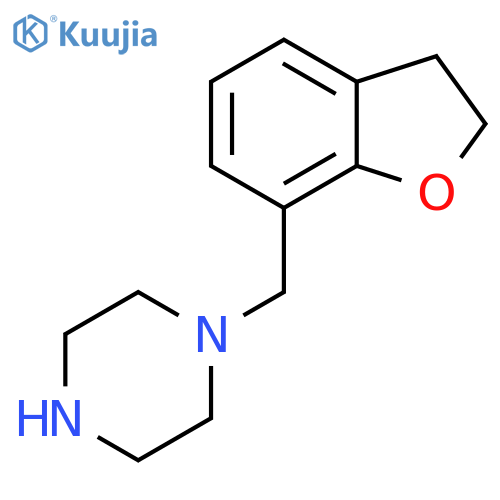 1-(2,3-dihydro-1-benzofuran-7-yl)methylpiperazine structure