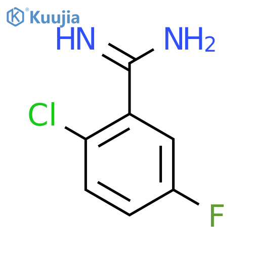 2-chloro-5-fluorobenzene-1-carboximidamide structure