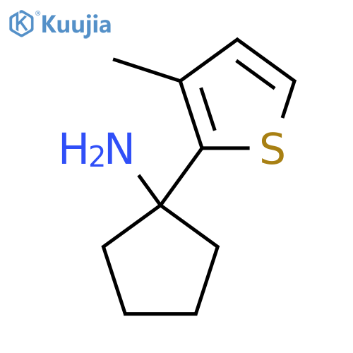 1-(3-methylthiophen-2-yl)cyclopentan-1-amine structure