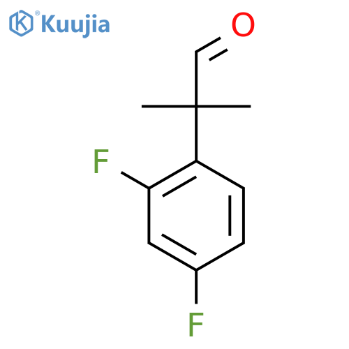 2-(2,4-difluorophenyl)-2-methylpropanal structure