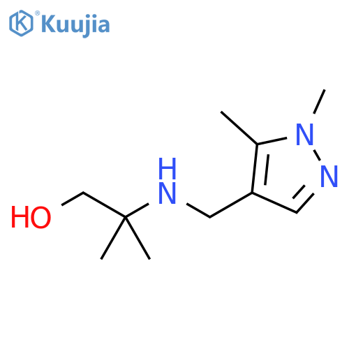 2-{(1,5-dimethyl-1H-pyrazol-4-yl)methylamino}-2-methylpropan-1-ol structure