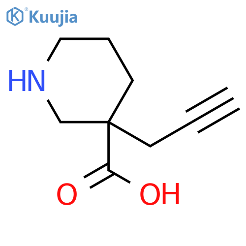 3-Piperidinecarboxylic acid, 3-(2-propyn-1-yl)- structure