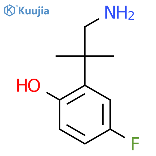 2-(1-amino-2-methylpropan-2-yl)-4-fluorophenol structure