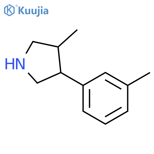 3-methyl-4-(3-methylphenyl)pyrrolidine structure