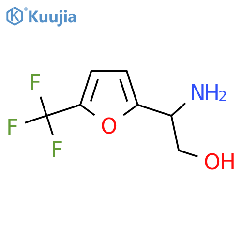 2-amino-2-5-(trifluoromethyl)furan-2-ylethan-1-ol structure