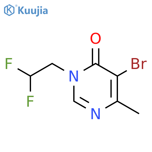 5-Bromo-3-(2,2-difluoroethyl)-6-methyl-3,4-dihydropyrimidin-4-one structure
